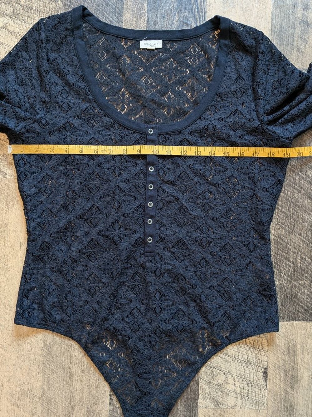Pilcro Sheer Lace Bodysuit Black XL Anthropologie - Picture 7 of 7